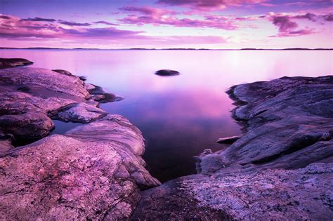 Rocks Pink Scenery Evening Sea 8k Hd Nature 4k Wallpapers Images