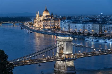 Hd Wallpaper Chain Bridge Budapest Hungary Europe Danube 8k Uhd