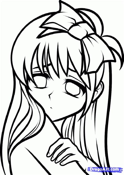 8 Anime Girl Coloring Pages Pdf  Ai Illustrator