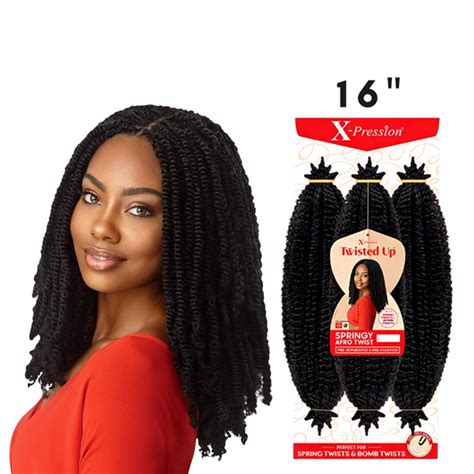 Twisted Up Xpression 3x Springy Afro Twist 16 Braiding Hair Super