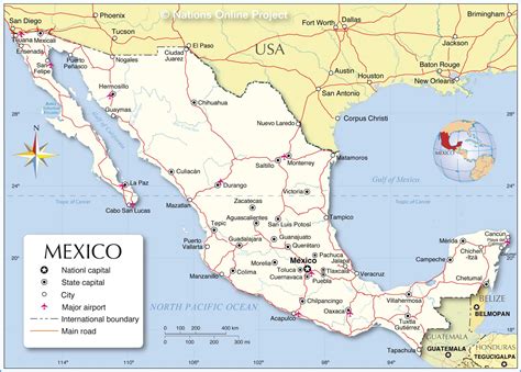 Mexiko Politische Karte