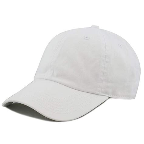 The Hat Depot 300n Washed Cotton Low Profile Baseball Cap White At
