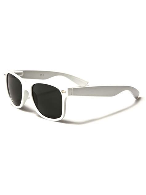 white frame and dark lenses make a great combination that stands out the black wayfarer