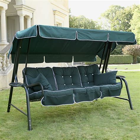 Swift Garden Furniture Lord Boxed And Piped Swing Seat With Cushions