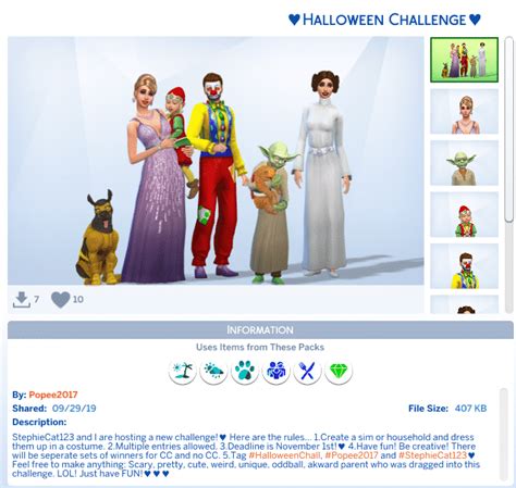 The Sims 4 October Gallery Cas Challenge Highlights