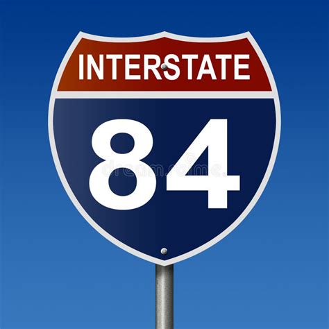 Highway Sign For Interstate Route 84 Stock Illustration Illustration