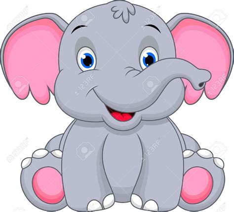 Imagenes De Elefantes Bebes Animados Dibujos Colorear Tiernos Para
