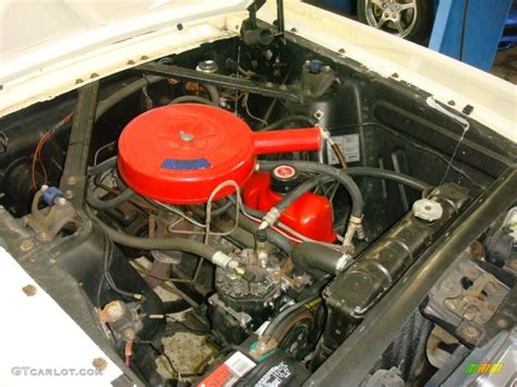 1965 Ford Mustang Coupe 200 Ci Inline 6 Cylinder Engine Photo