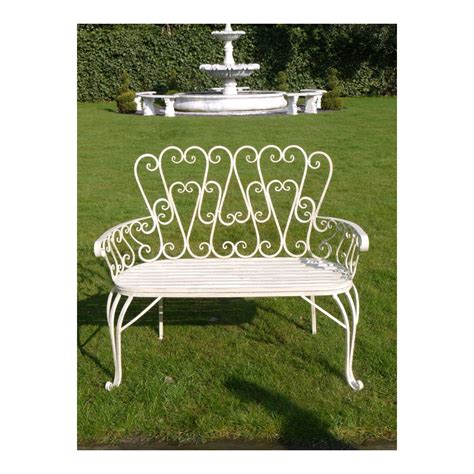 Country Cottage Outdoor Bench White Swanky Interiors
