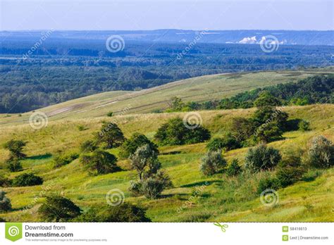 The Hills And Plains In The Central Part Of Russia Stock Image Image