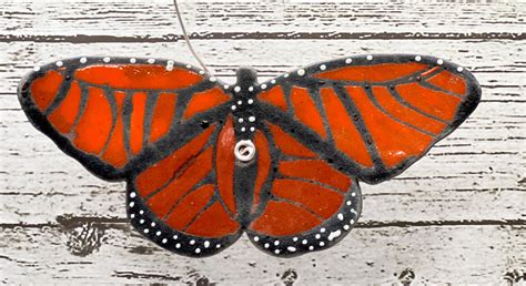 Monarch Butterfly Ornament Wayne Village Pottery