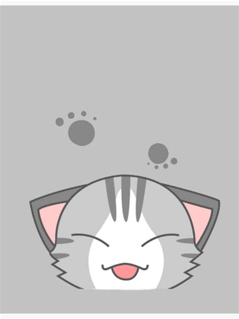Cute Kawai Cat Artstyle Drawing Animal Poster For Sale By Pusla