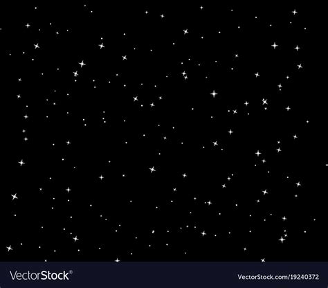 Starry Sky Background Flat Royalty Free Vector Image
