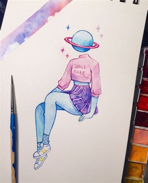 Space Babe A Babe From Space Cartoon Kunst Cartoon Art Art And