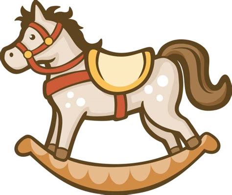 Rocking Horse Cartoons Illustrations Royalty Free Vector Graphics