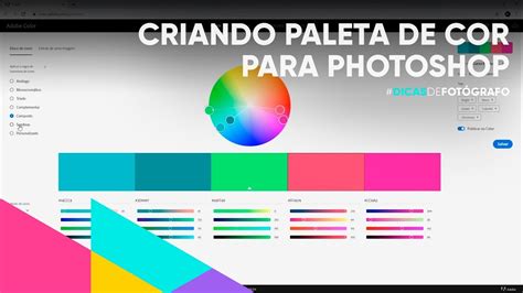 Como Criar Paleta De Cor Para Usar No Photoshop Youtube