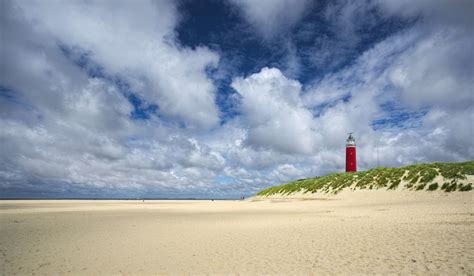Atmospheric Beach Beacon Clouds Dunes Holiday Landscape