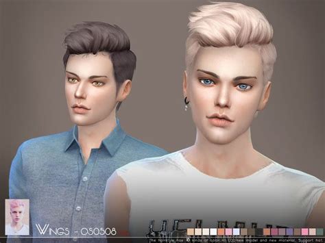 Sims 4 Ccs The Best Hair For Male By Wingssims Sims Hair Sims 4