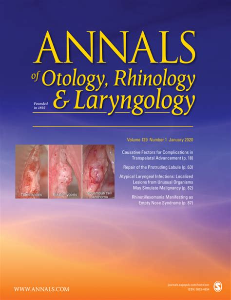 Otology Rhinology And Laryngology Journal Sage Publications