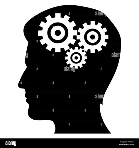 Illustration Of Mechanics Of Human Mind On Isolated Background Stock