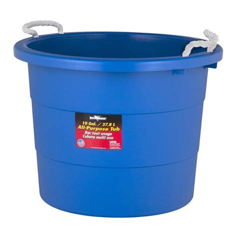 Rough And Rugged Heavy Duty All Purpose Tub With Comfort Grip Rope Handle