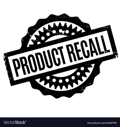 Product Recall Rubber Stamp Royalty Free Vector Image