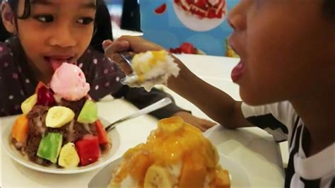 Milk snow ice with fruits + passion fruits. Snow Ice at Big Bowl Ice Melaka - YouTube