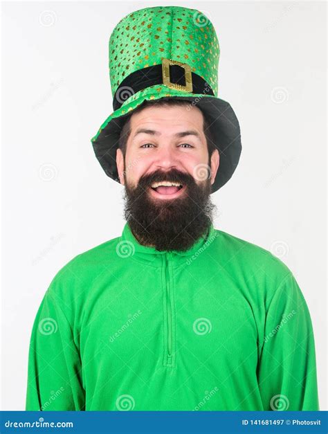 Irish Eyes Are Smiling Irish Man With Beard Wearing Green Bearded Man