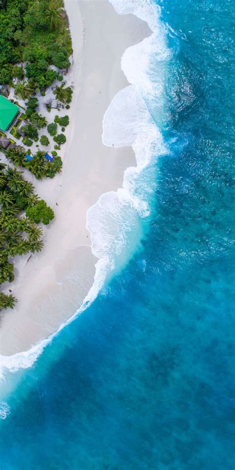 Maldives Beach Beautiful Aerial View Iphone Wallpaper Beach Wallpaper