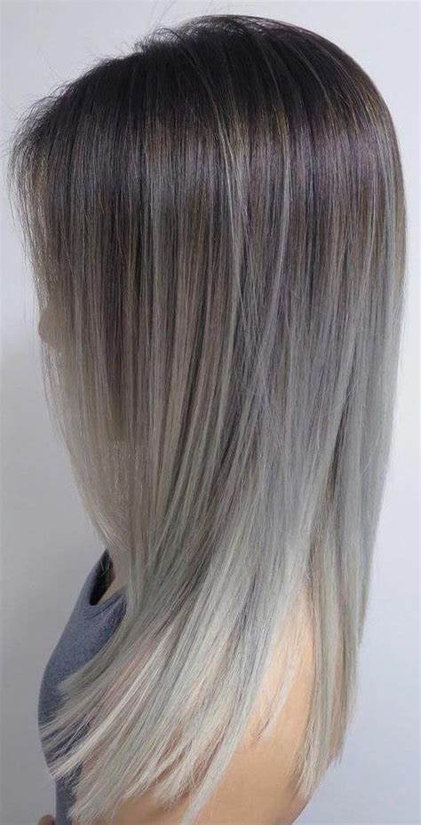 28 Amazing Gray Ombré Inspirations Hair Colour Trends For 2019 Gray