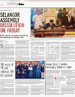 Selangor Assembly Dissolution On Friday Klik