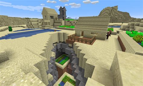 Ravine Farming Village In The Desert Minecraft Seed Hq