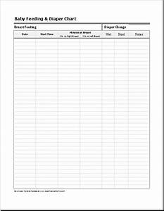 Baby Feeding And Diaper Chart For Excel Download Sample
