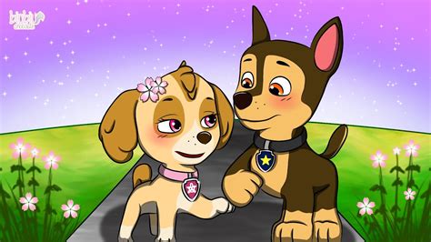𝐶ℎ𝑎𝑠𝑒 𝑥 𝑆𝑘𝑦𝑒 Paw Patrol Happy Moment By Enjoying The Sunset In The Park