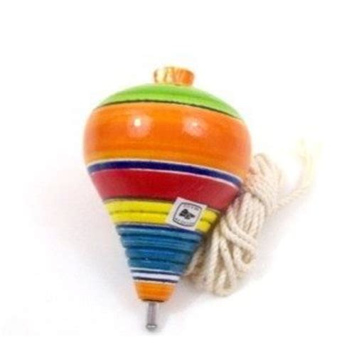 Mexican Wooden Spinning Top Toy 35 With String Sanyork Fair Trade
