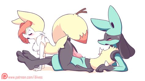 Rule 34 Animated Anthro Braixen Color Colored Diives Female Furry 