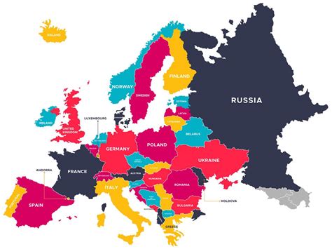 Harta Europei Rutiera Rute Auto Europa
