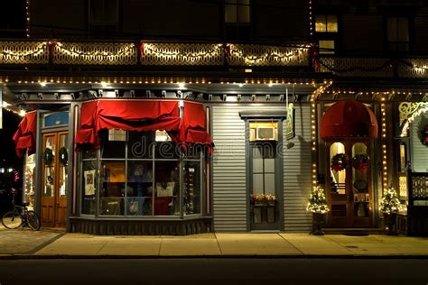 Your home decor sets the tone for your holidays. Victorian Storefront At Christmas Stock Photo - Image of awning, season: 1713678