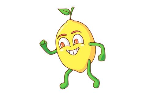 Premium Vector Cute Lemon Cartoon Character Design
