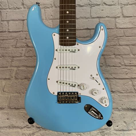 Vintage V6lb Light Blue S Style Electric Guitar Evolution Music