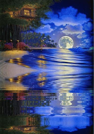 Moon Reflection Animation Beautiful Moon Beautiful World Beautiful