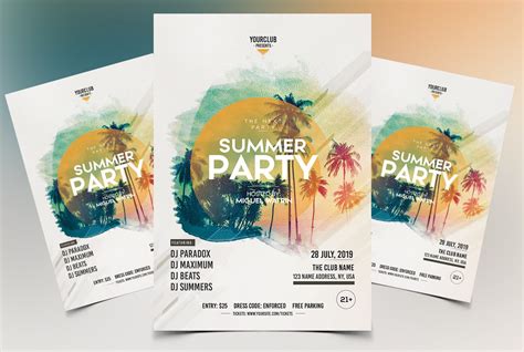 Summer Party Free Psd Flyer Template Stockpsd