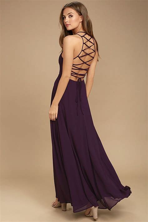 Strappy To Be Here Purple Maxi Dress Purple Cocktail Dress Cute Prom Dresses Beautiful Prom
