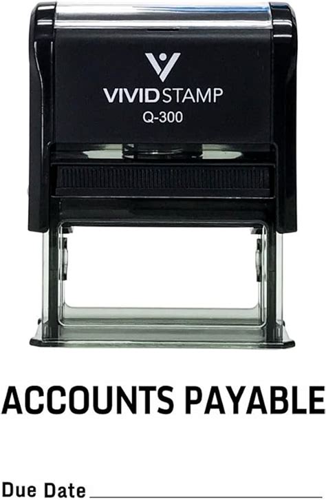 Accounts Payable Due Date Self Inking Rubber Stamp Black