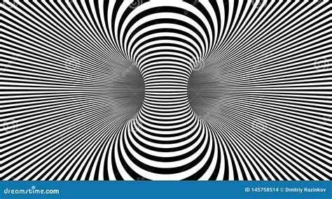 Optical Illusion Lines Background Abstract 3d Black And White