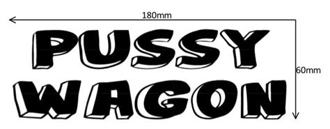 Pussy Wagon Funny Car Van Window Bumper Jdm Vw Vag Euro Vinyl Decal