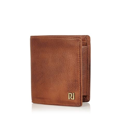 River Island Brown Leather Three Fold Wallet In Brown For Men Lyst