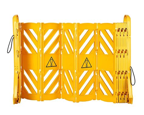 Yellow Basics Expandable Mobile Barricade Fence System Occupational