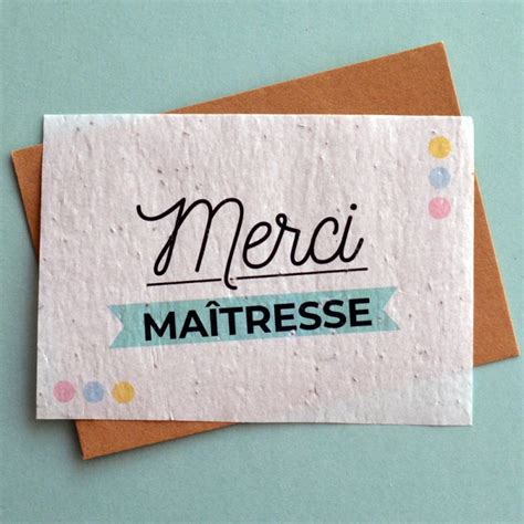 Carte à Planter Merci Maîtresse