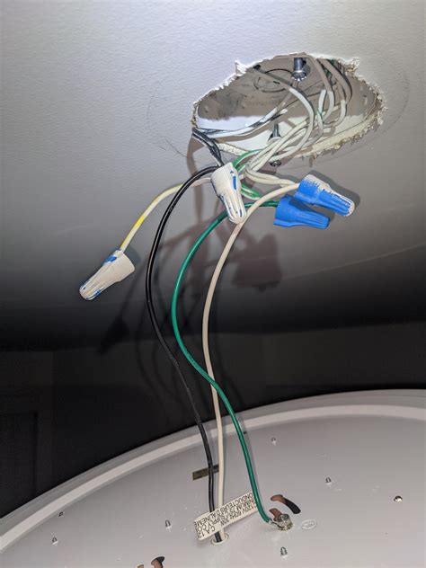 Trying To Install A Simple Ceiling Light Connected The Wires As Shown